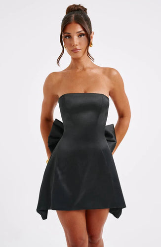 WW | Ärmelloses Minikleid mit Schleifendetail