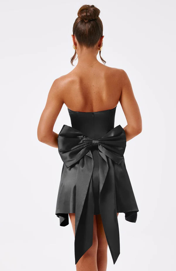 WW | Ärmelloses Minikleid mit Schleifendetail