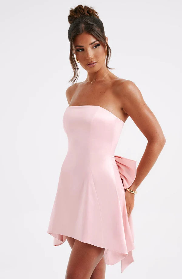 WW | Ärmelloses Minikleid mit Schleifendetail