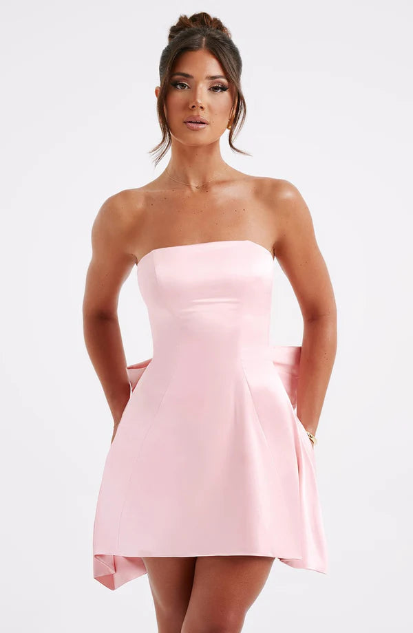 WW | Ärmelloses Minikleid mit Schleifendetail
