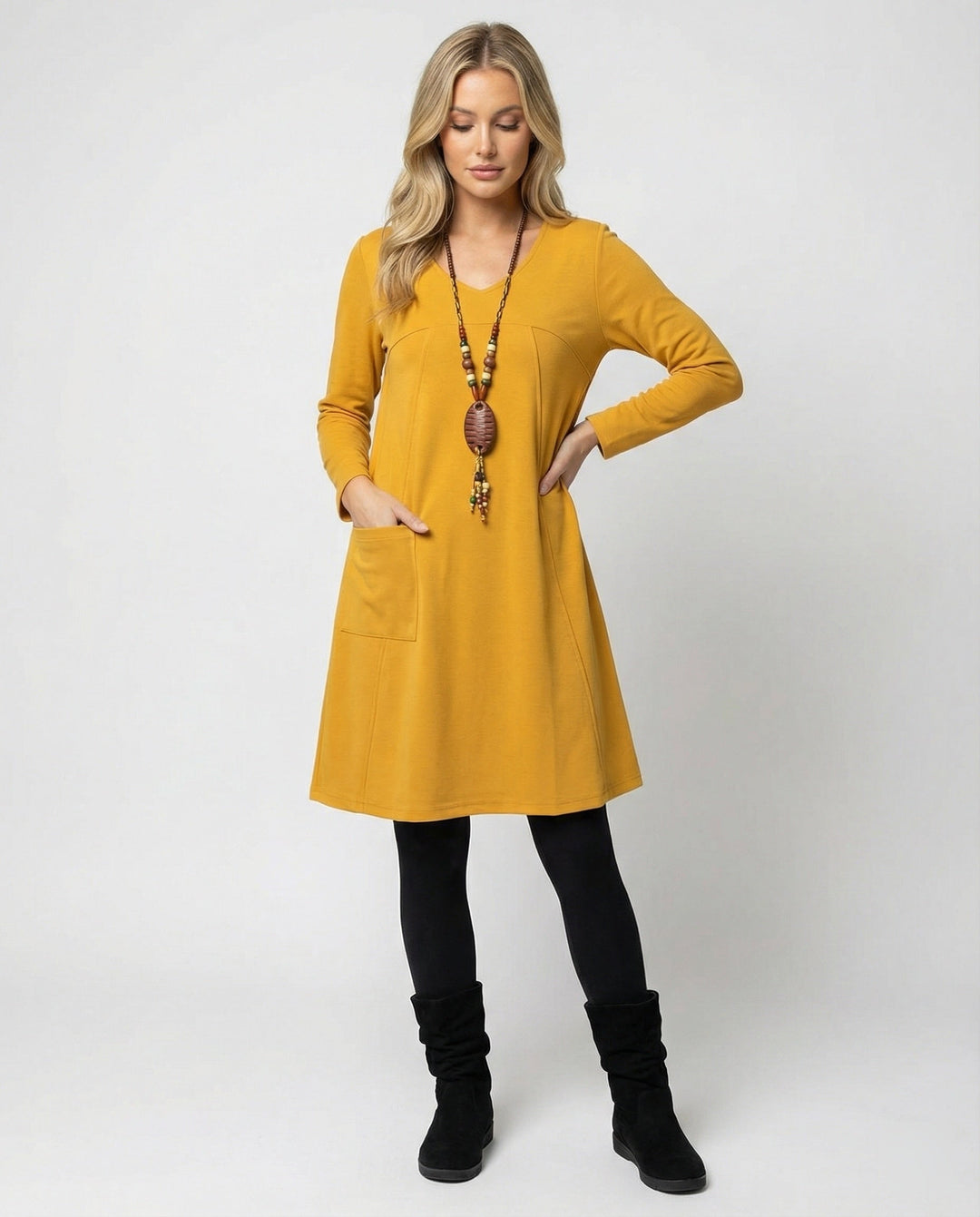 W&W Mode - Damen Elegantes Kleid, Stilvoll & Feminin Geschnitten