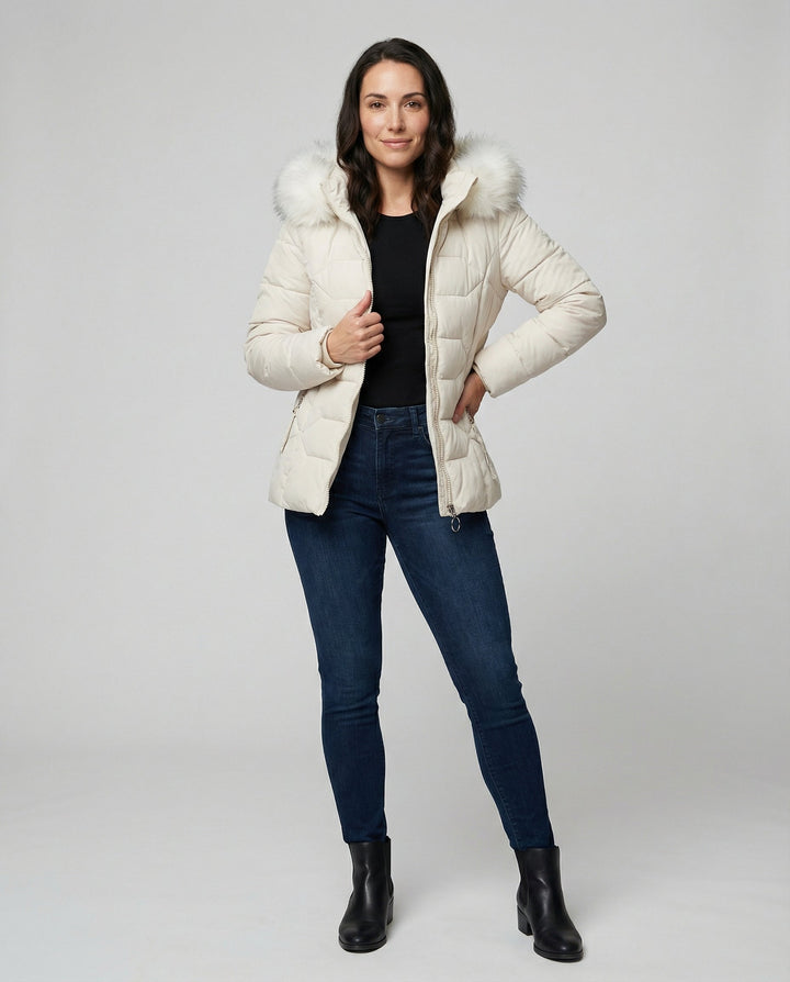 W&W Mode | Stilvolle Winterjacke damen mit Fellkragen