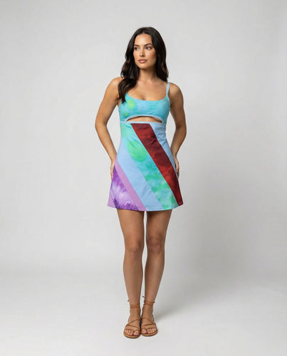 W&W Mode - Glitzerndes Minikleid im Retro Stil Figurbetonte Passform