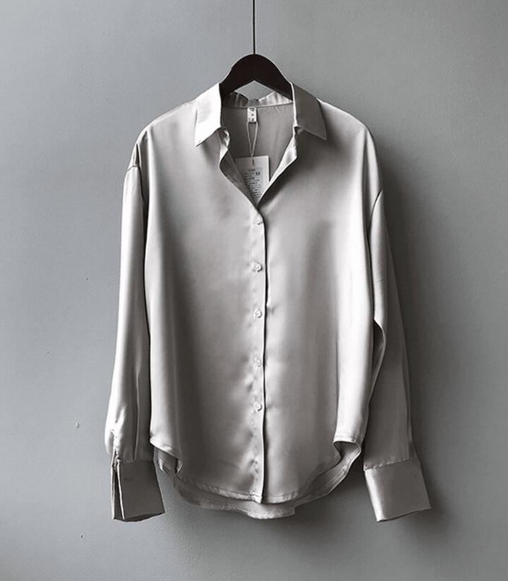 W&W Mode | Knot Satin Seidenbluse für Damen - Stilvolle und luxuriöse Bluse für jeden Anlass