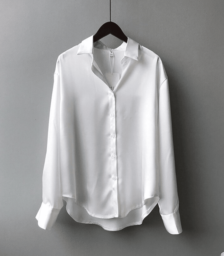 W&W Mode | Knot Satin Seidenbluse für Damen - Stilvolle und luxuriöse Bluse für jeden Anlass
