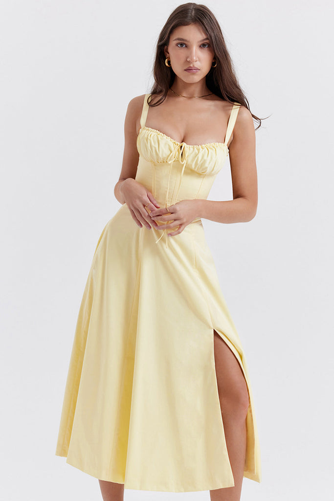 WW | Körperbetontes Bustier-Kleid mit Modernem Blumenmuster