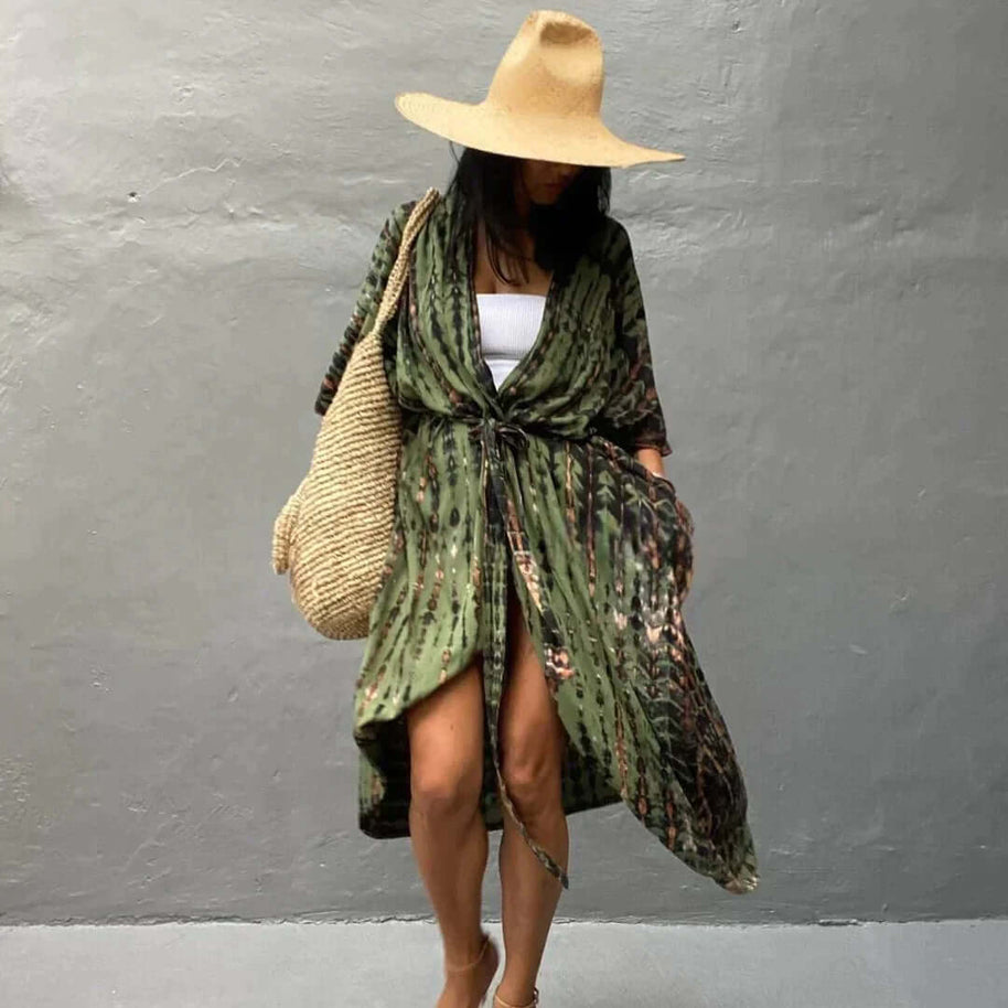 WW | Stilvolles Kimono Olivgrün