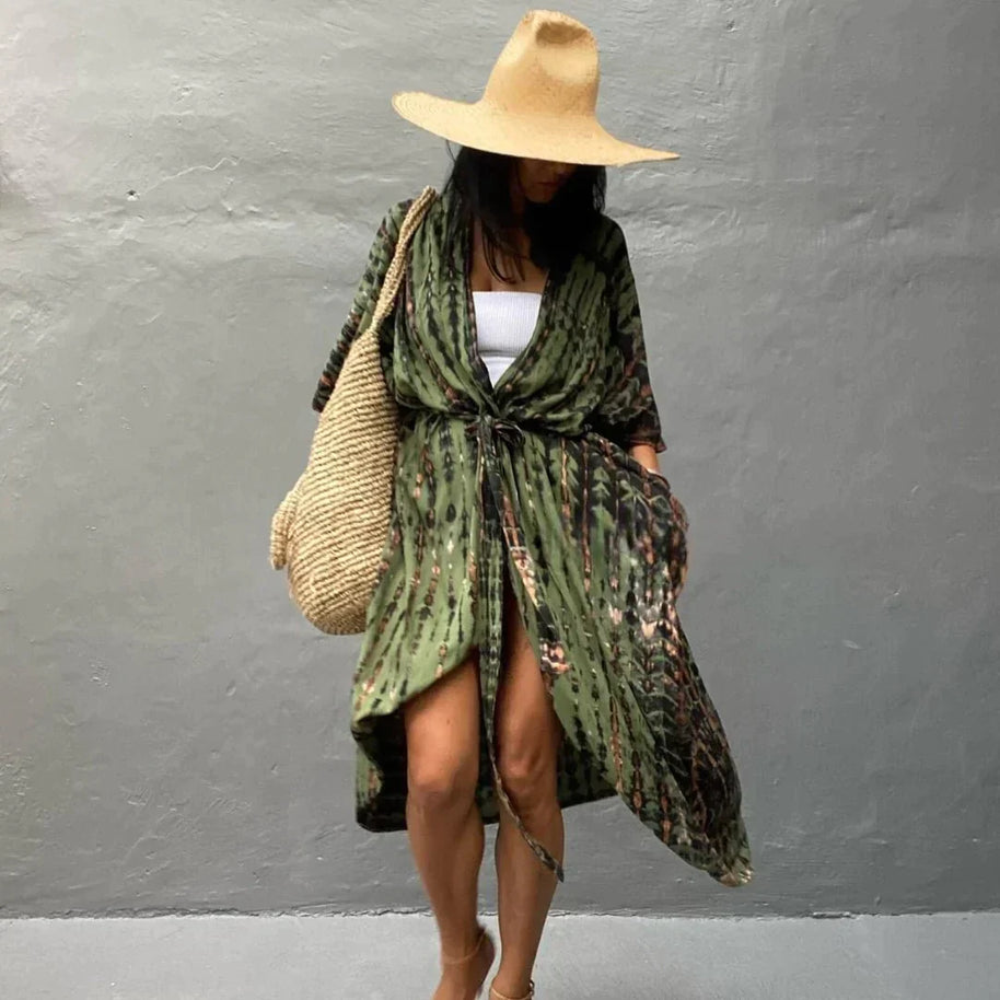 WW | Stilvolle Kimono Olivgrün