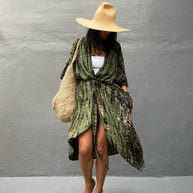 WW | Stilvolle Kimono Olivgrün