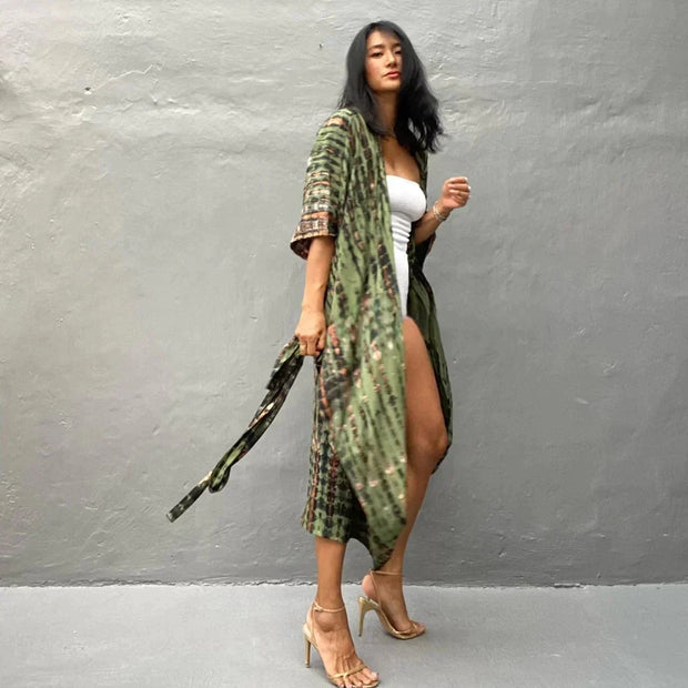 WW | Stilvolle Kimono Olivgrün