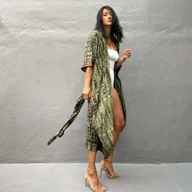 WW | Stilvolles Kimono Olivgrün