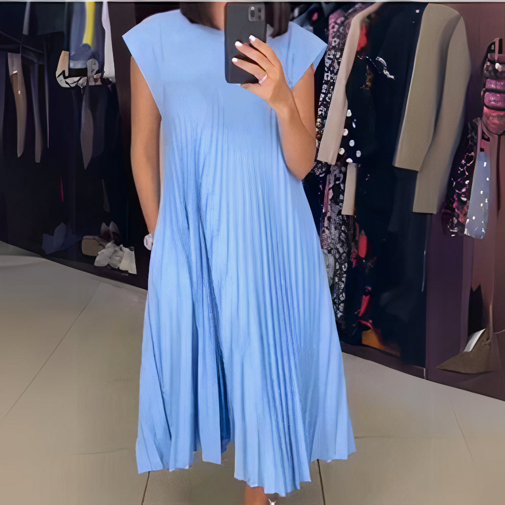 W&W Mode | Schicke Plissierte Sommerkleid Mit Einer Schmeichelhaften Passform