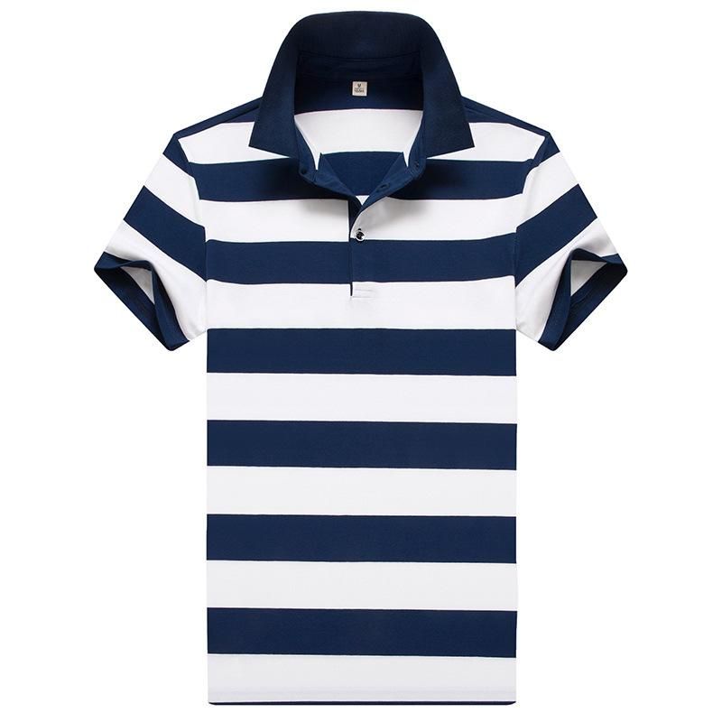 W&W Mode | Gestreiftes Sommer Polohemd Mit Kurzen Ärmeln