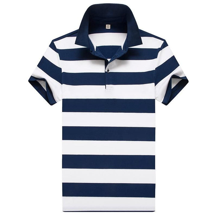 W&W Mode | Gestreiftes Sommer Polohemd Mit Kurzen Ärmeln