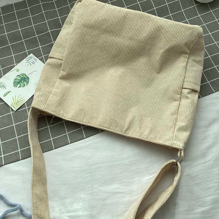 W&W Mode | Weite Corduroy Schultertasche