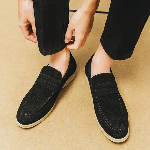 W&W Mode | Slipper Herren Klassische Loafers Herren Luxuriöse Verarbeitung Echtes Leder