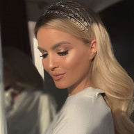 WW | Glamouröse Kristallrhinestone Verzierte Schicht Haarband