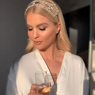 WW | Glamouröse Kristallrhinestone Verzierte Schicht Haarband