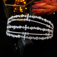 WW | Glamouröse Kristallrhinestone Verzierte Schicht Haarband