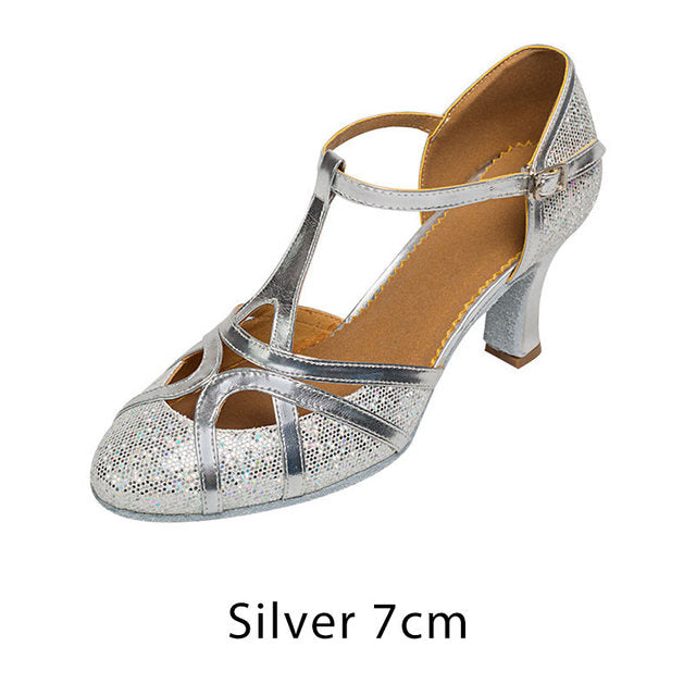 W&W Mode | Salsa Tanzschuhe Damen Latein Tanzschuhe 7cm