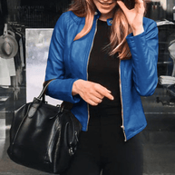 WW | Jacke Damen Slim Fit Lederjacke Damen Perfekt Für Den Herbst Trendy & Lässig