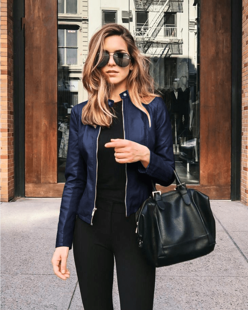 W&W Mode | Jacke Damen Slim Fit Lederjacke Damen Perfekt Für Den Herbst Trendy & Lässig