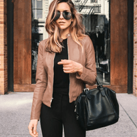 WW | Jacke Damen Slim Fit Lederjacke Damen Perfekt Für Den Herbst Trendy & Lässig