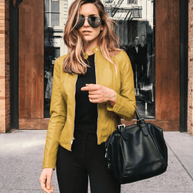 WW | Jacke Damen Slim Fit Lederjacke Damen Perfekt Für Den Herbst Trendy & Lässig
