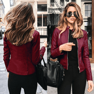 WW | Jacke Damen Slim Fit Lederjacke Damen Perfekt Für Den Herbst Trendy & Lässig