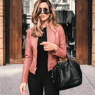 WW | Jacke Damen Slim Fit Lederjacke Damen Perfekt Für Den Herbst Trendy & Lässig