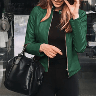 WW | Jacke Damen Slim Fit Lederjacke Damen Perfekt Für Den Herbst Trendy & Lässig
