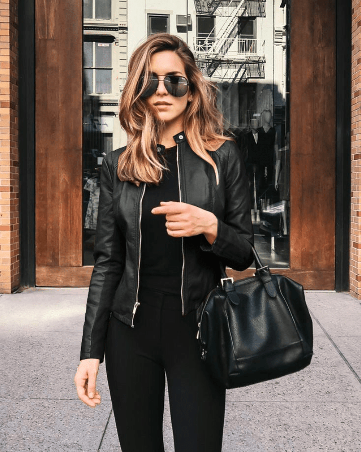 W&W Mode | Jacke Damen Slim Fit Lederjacke Damen Perfekt Für Den Herbst Trendy & Lässig