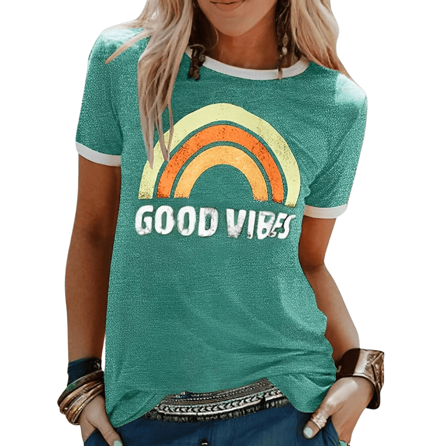 WW | Retro Good Vibes Grafik T-Shirt für Damen