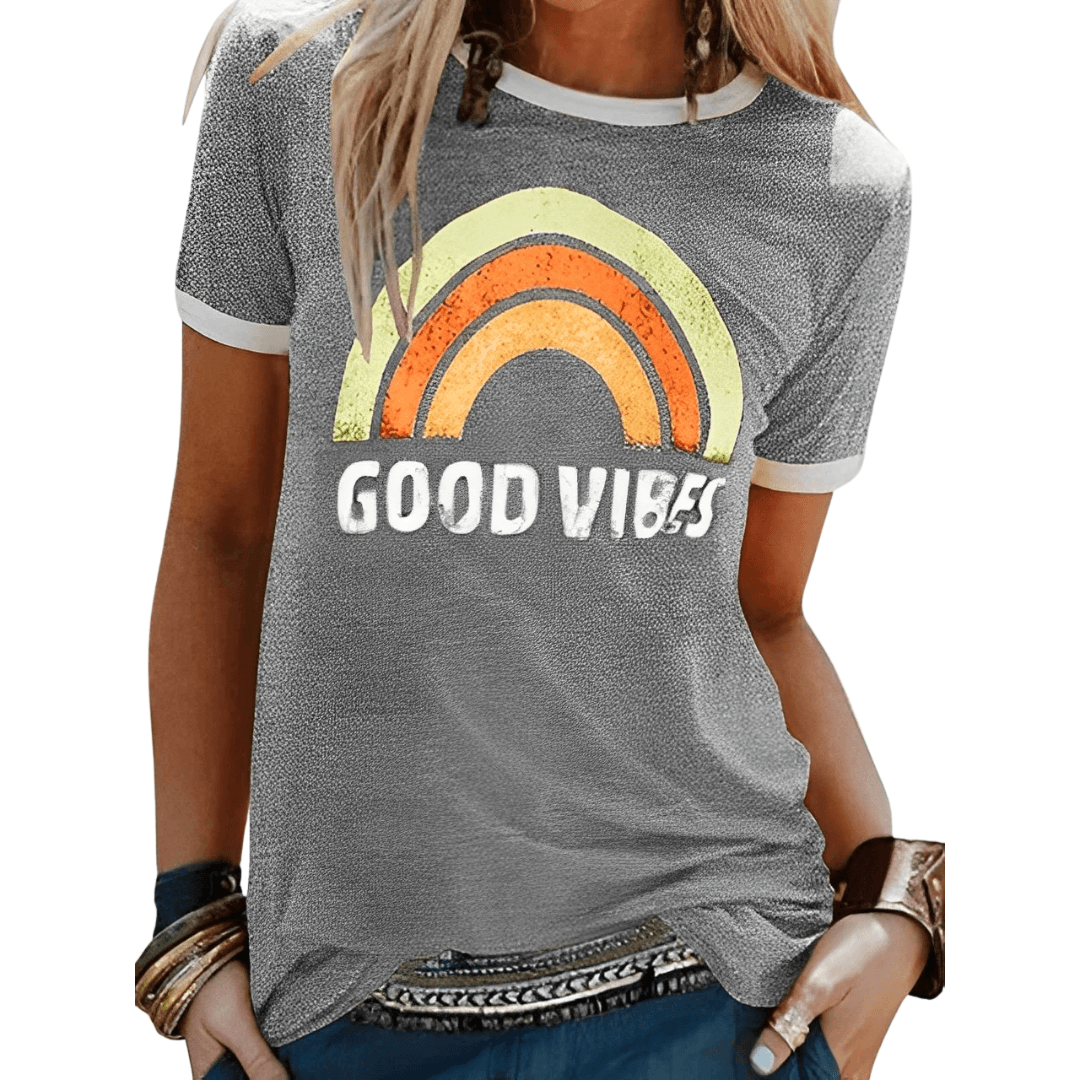 WW | Retro Good Vibes Grafik T-Shirt für Damen