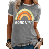 WW | Retro Good Vibes Grafik T-Shirt für Damen