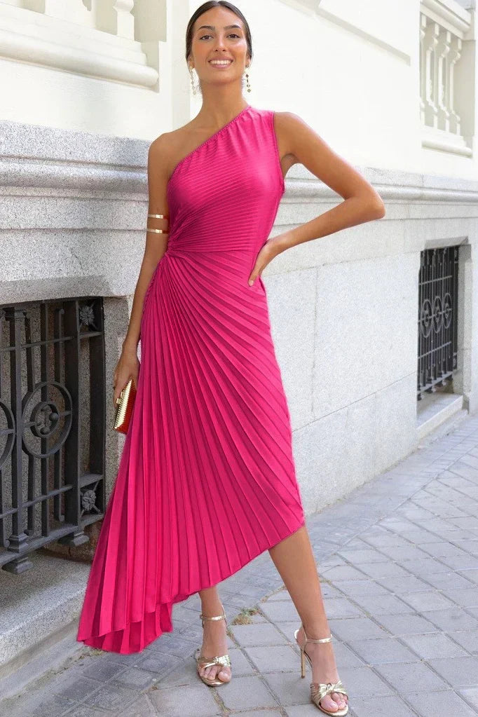 W&W Mode | One Shoulder Maxikleid