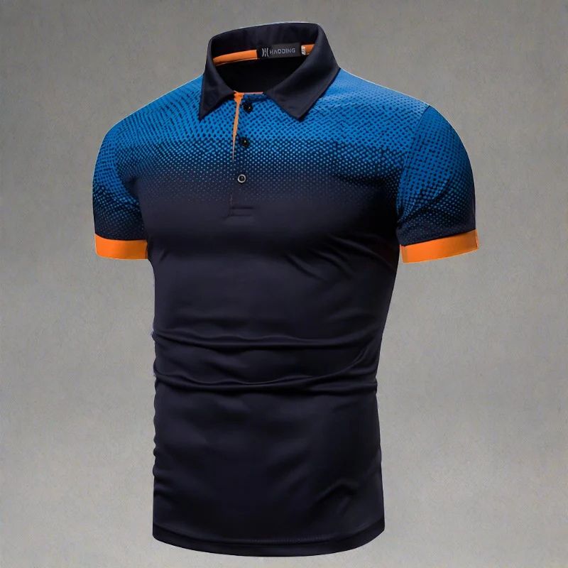WW | Gradient Herrenpoloshirt Stilvoll Sommer