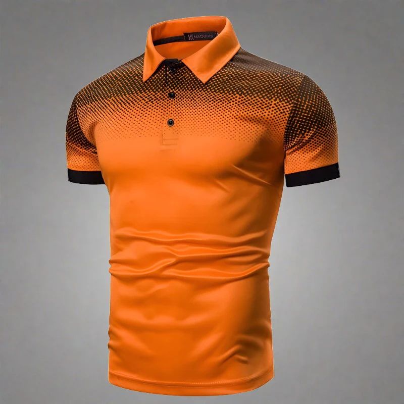 WW | Gradient Herrenpoloshirt Stilvoll Sommer