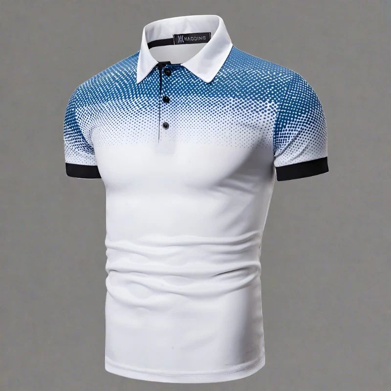 W&W Mode | Gradient Herrenpoloshirt Stilvoll Sommer