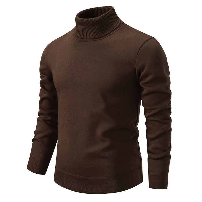 WW | Rollkragenpullover Herren Schwarz Warm Pullover