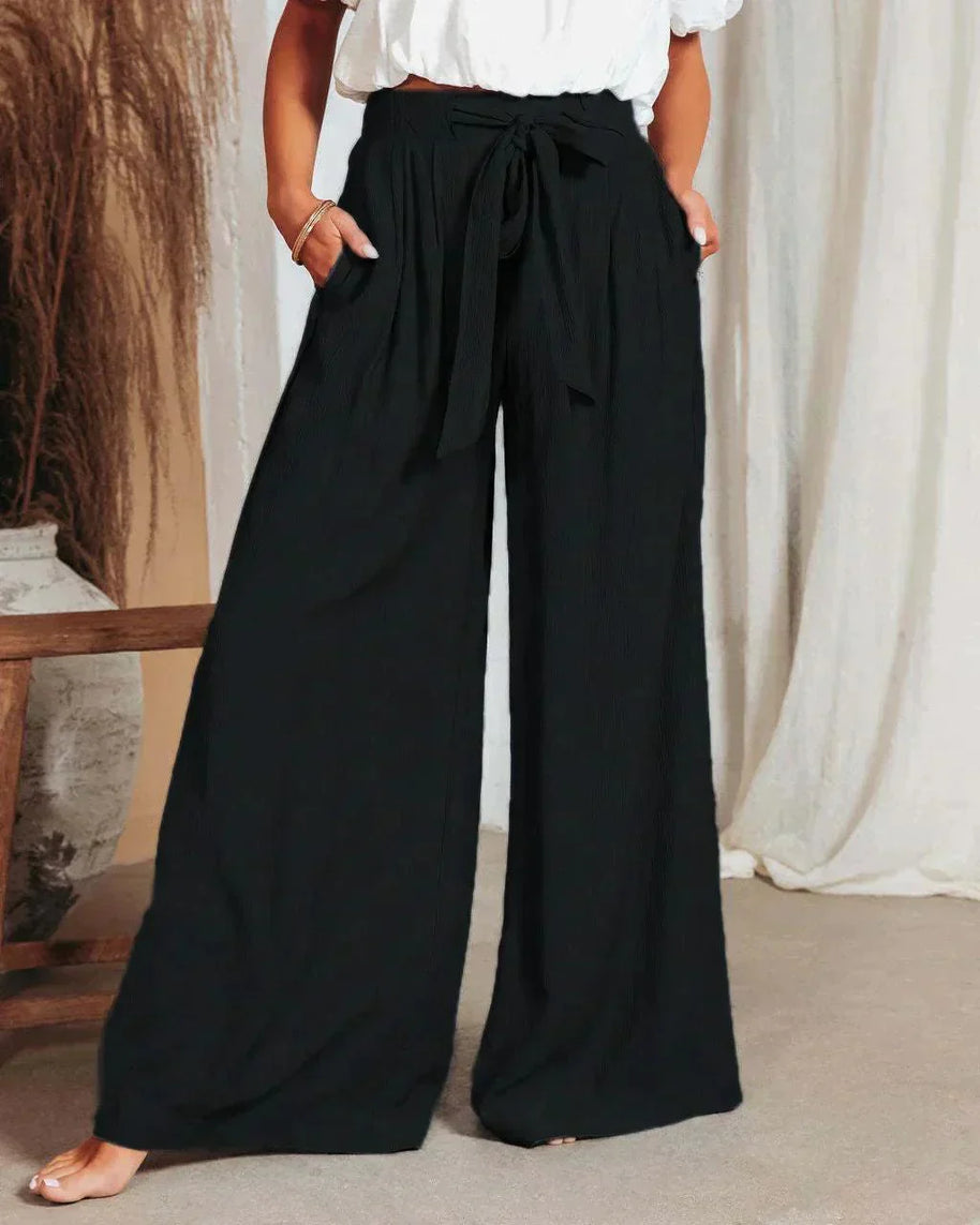 WW | Luftige Leinenhose Mit Weitem Schnitt Für Frauen