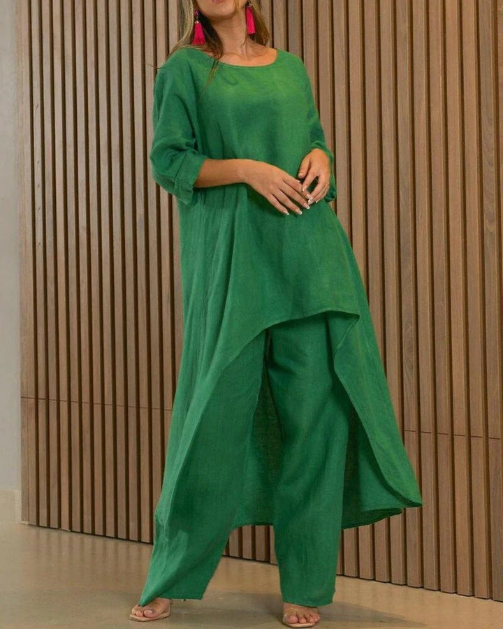 W&W Mode | Asymmetrische Tunika Und Leinenhose Für Damen