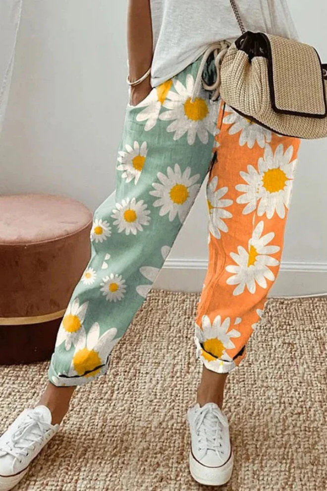 W&W Mode | Casual Unique Printed Button Pocket Pants