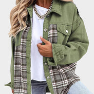 WW | Retro Jeansjacke für Damen - Modische Jeansstoffjacke