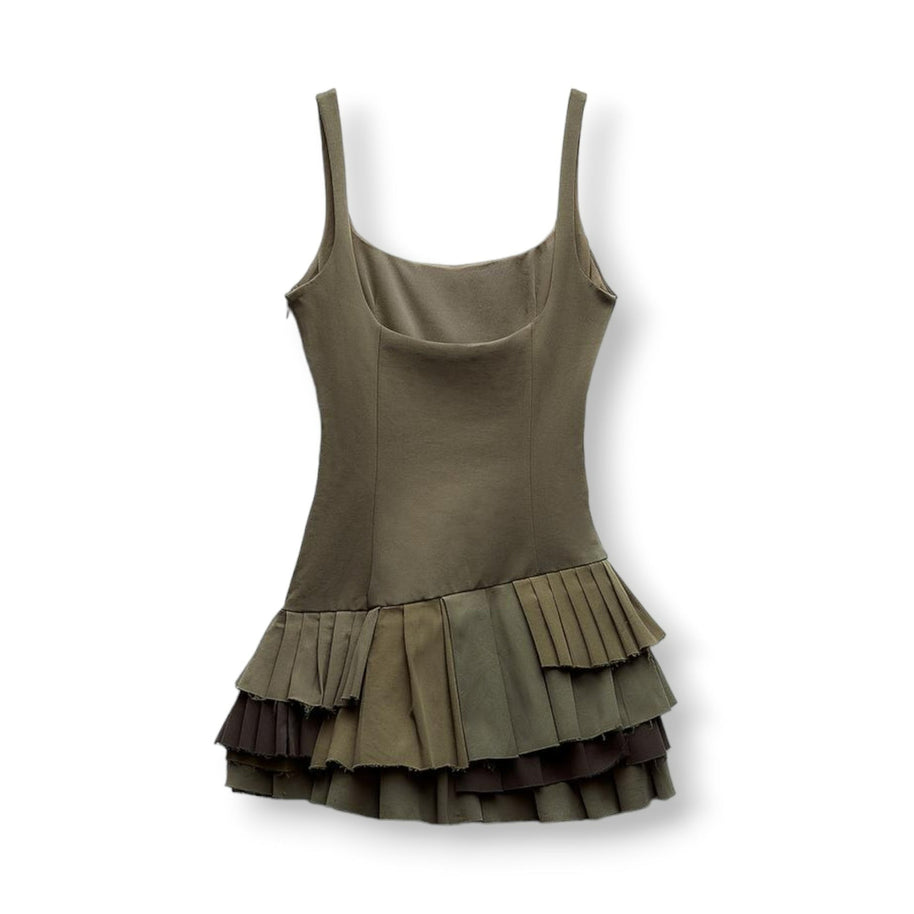 Elegante Falte Kurzer Jumpsuit