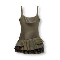 Elegante Falte Kurzer Jumpsuit