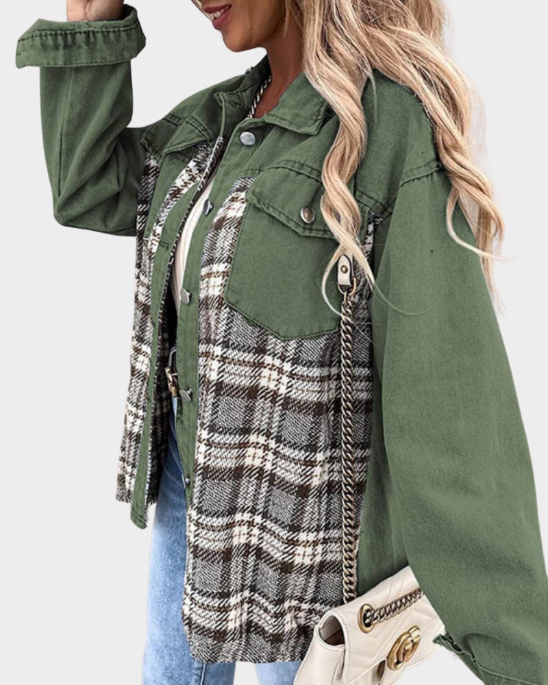 WW | Retro Jeansjacke für Damen - Modische Jeansstoffjacke
