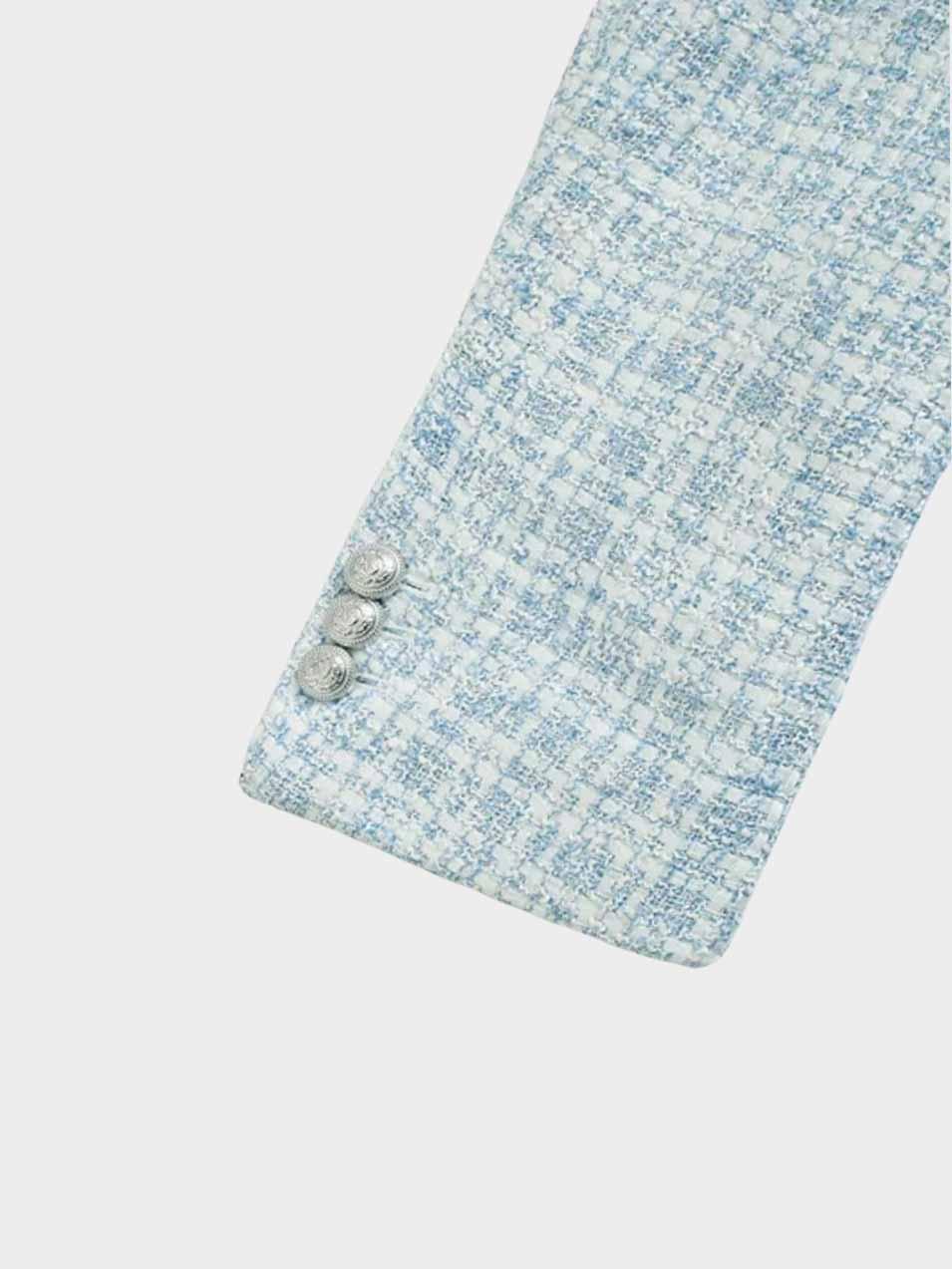 geschnittener Damenblazer in Hellblau