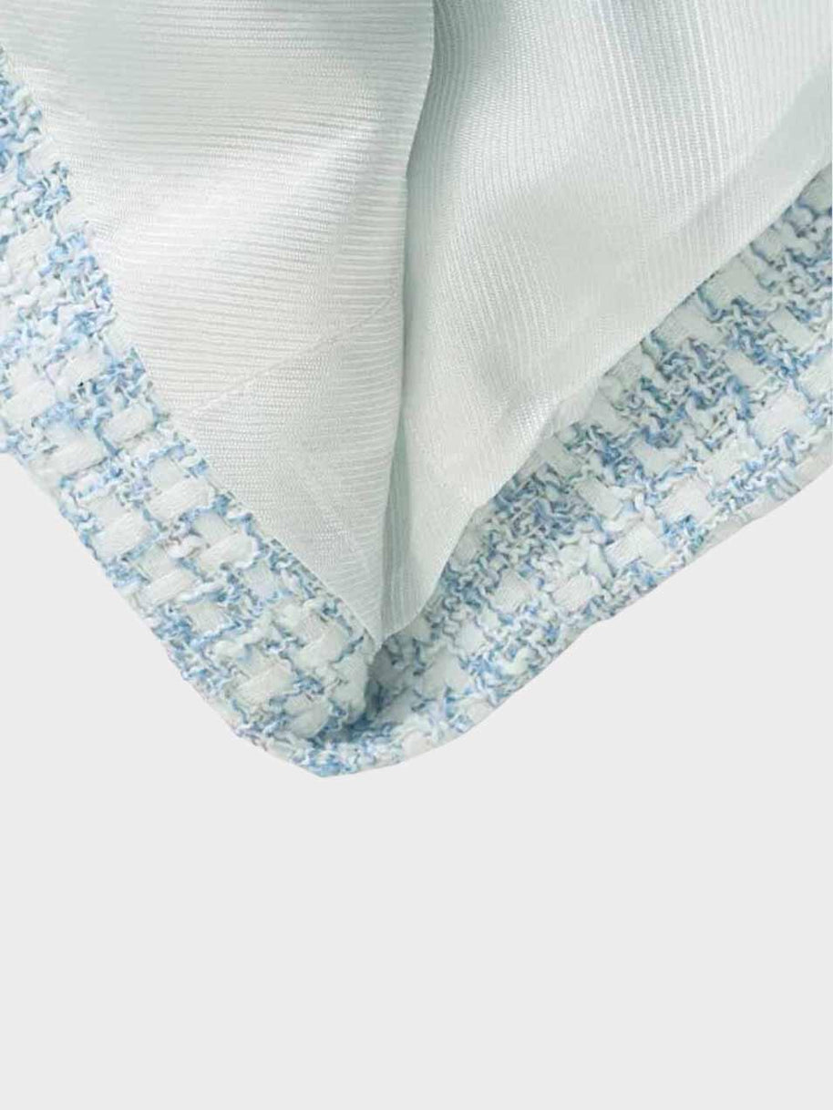 geschnittener Damenblazer in Hellblau