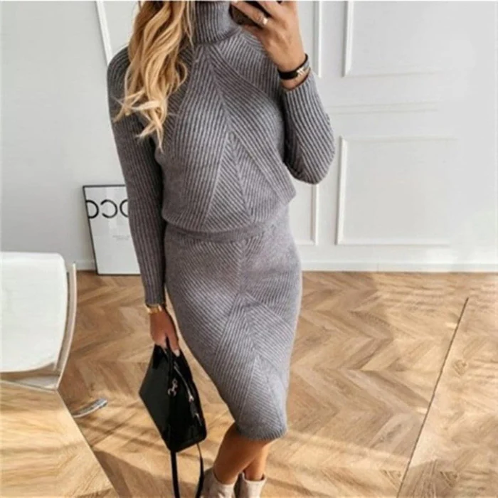 W&W Mode | Geripptes Zweiteiliges Set Für Frauen